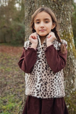 Artic fake fur vest cheetah
