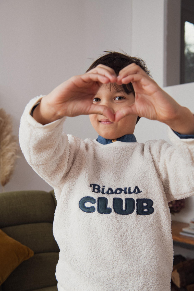 Bisous club teddy sweatshirt