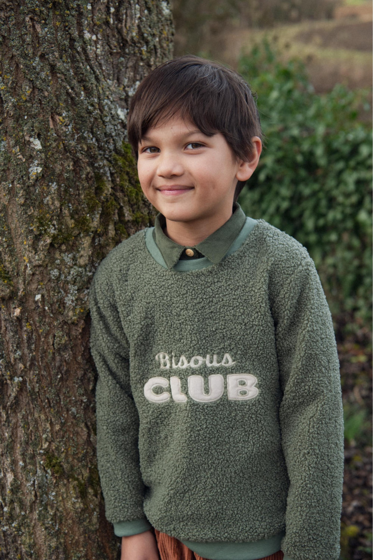 Sweat Bisous club en teddy