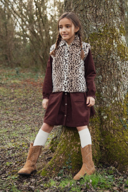 Cassie dress hand-smocked in velvet