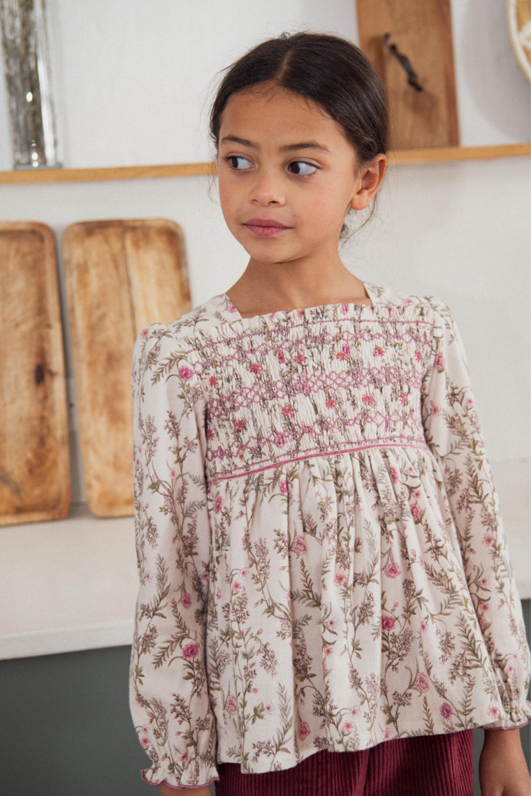 Ivy hand-smocked blouse