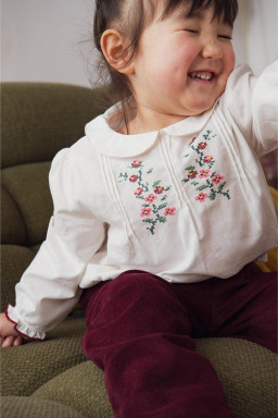 Kayla blouse with cross stitch embroideries