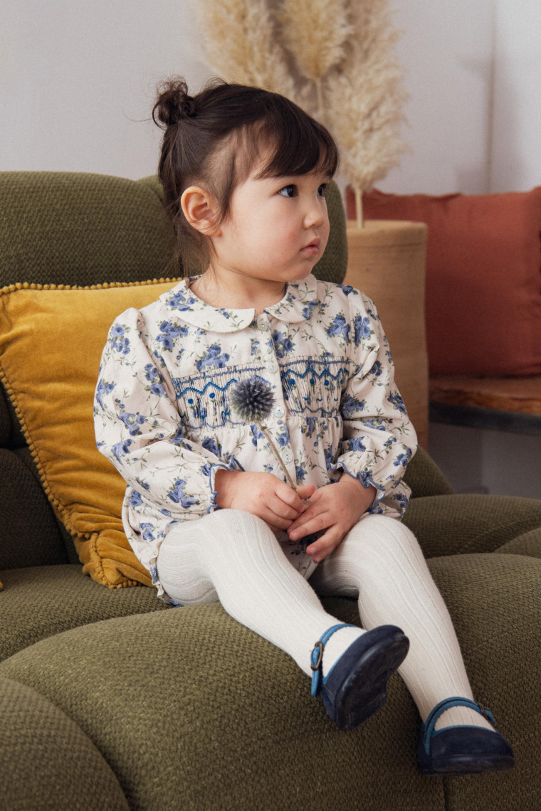 Lina hand-smocked romper