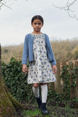 Robe Marta smockée en velours