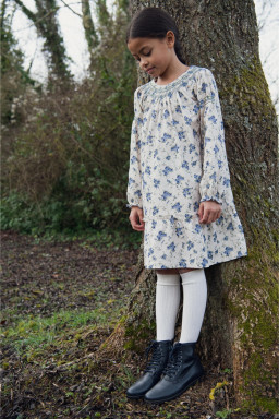 Marta dress hand-smocked in velvet