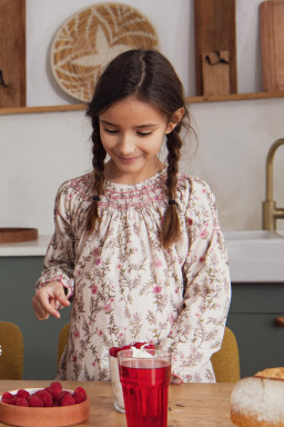 Marta dress hand-smocked in velvet