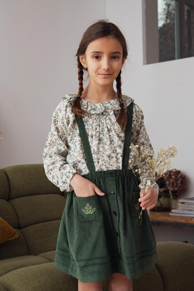 Olympe embroidered blouse in Liberty