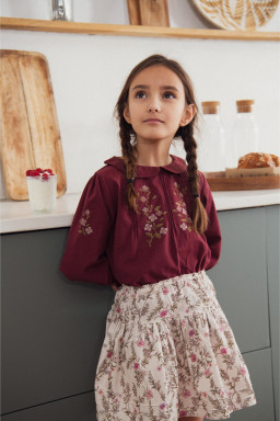 Jupe Sophie en velours wild flowers