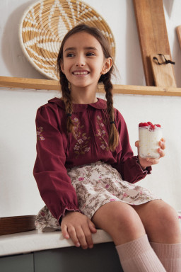 Jupe Sophie en velours wild flowers