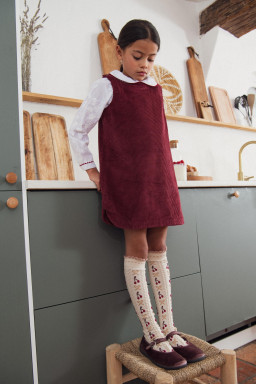 Tea pinaflore dress in corduroy
