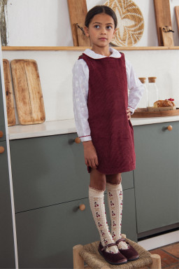 Tea pinaflore dress in corduroy