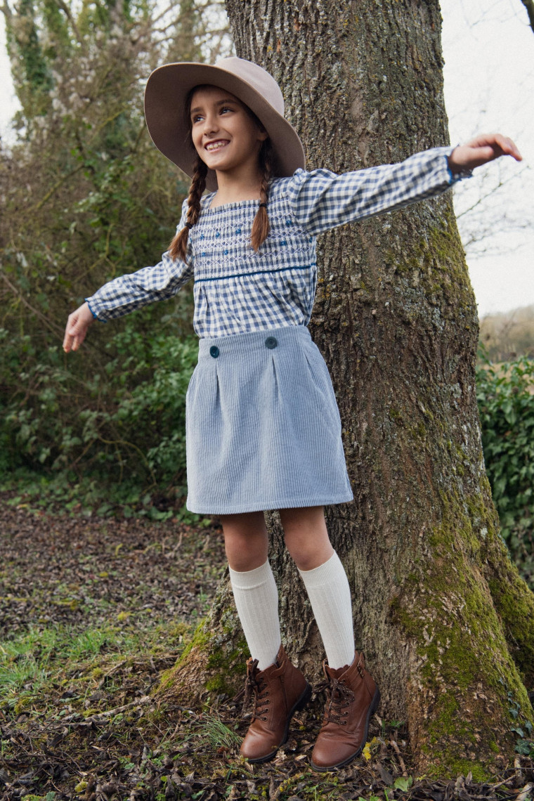 York skirt-shorts in velvet