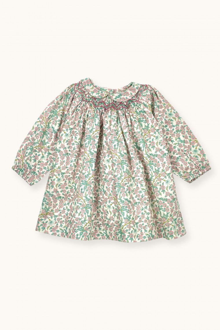 Robe Mélanie smockée en Liberty
