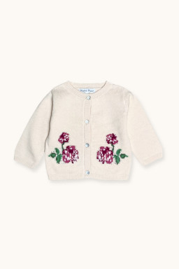 Flora baby cardigan antic rose