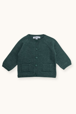 Loulou baby cardigan in merino wool