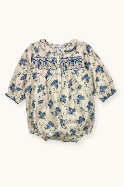 Lina hand-smocked romper