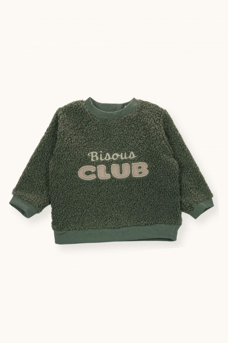 Sweat bebe Bisous en teddy