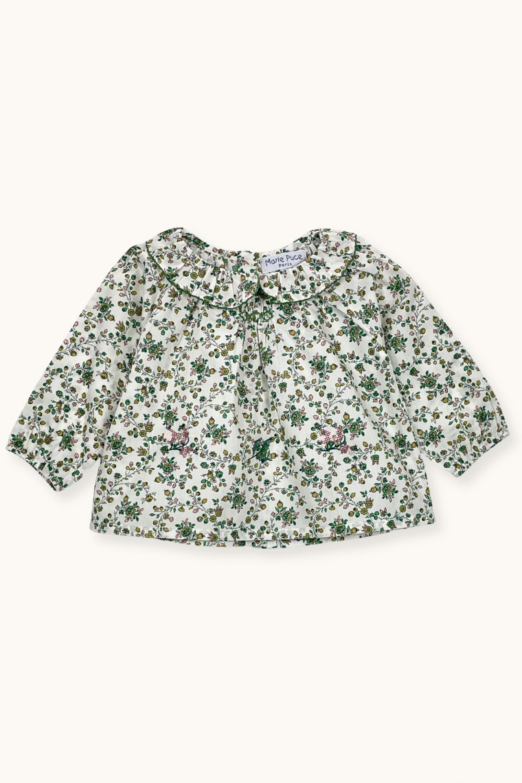 Olympe embroidered blouse in Liberty