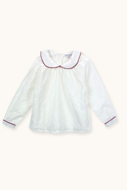 Chloe embroidered cotton blouse