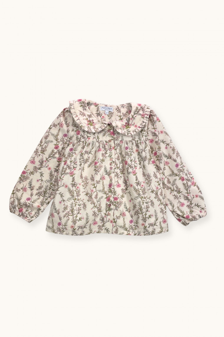 Pauli blouse with cross-stitch embroideries