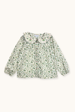 Pauli blouse with cross-stitch embroidery in Liberty