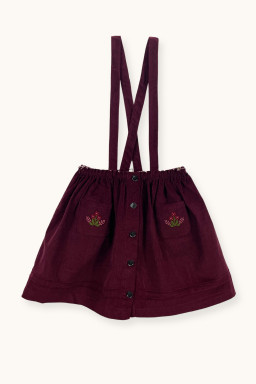 Roma embroidered skirt in velvet