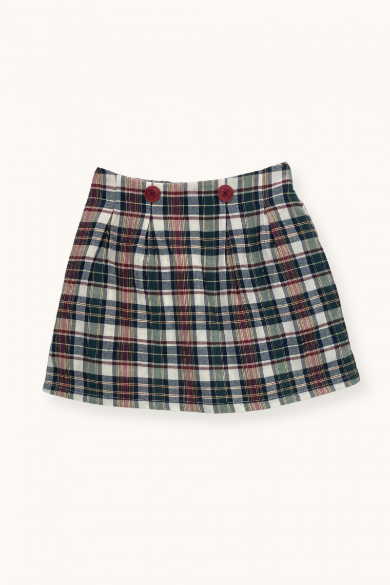 York skirt-shorts in tartan
