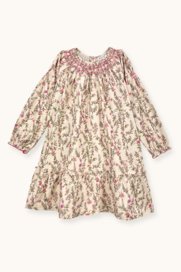 Marta dress hand-smocked in velvet
