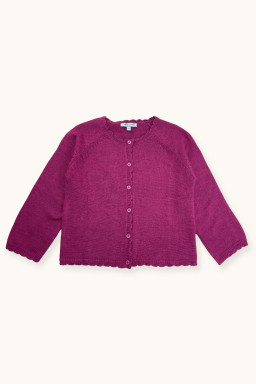 Luna scalloped cardigan in merino wool