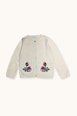 Cardigan Flora rose ancienne