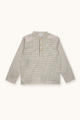 Chemise Emile carreaux chocolat-ivoire