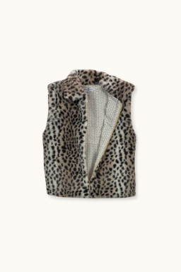 Artic fake fur vest cheetah