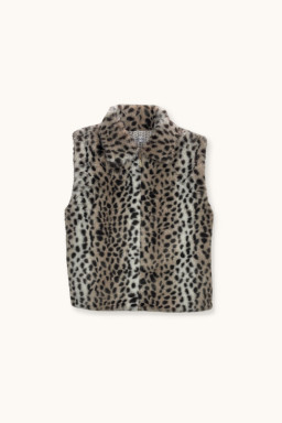 Artic fake fur vest cheetah