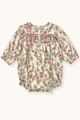 Lina hand-smocked romper