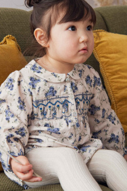 Lina hand-smocked romper