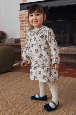 Robe Marta smockée en velours