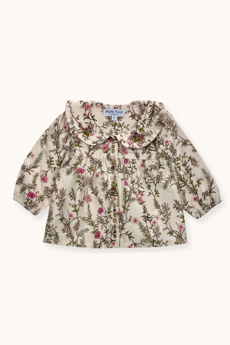 Pauli blouse embroidered in flannel