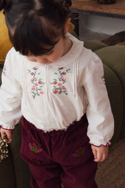Kayla blouse with cross stitch embroideries