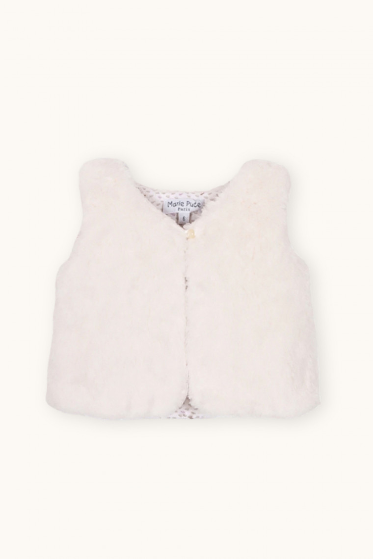 Galate fake fur sleeveless vest