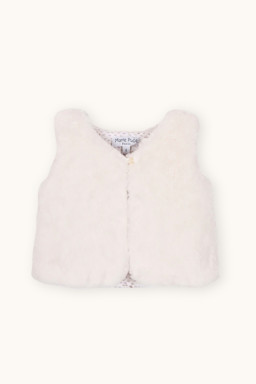 Galate fake fur sleeveless vest