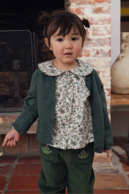 Loulou baby cardigan in merino wool