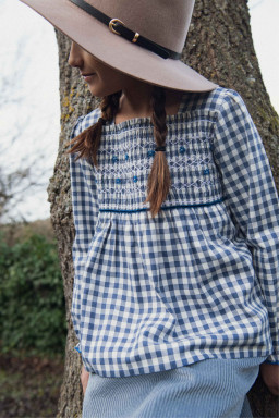 Ivy hand-smocked blouse
