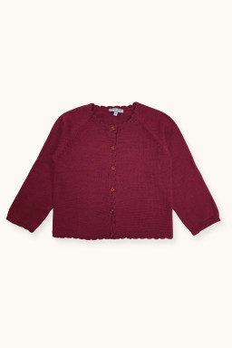 Cardigan Luna festonné en merinos