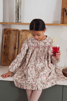Amanda dress hand-smocked in velvet