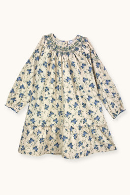 Robe Marta smockée en velours