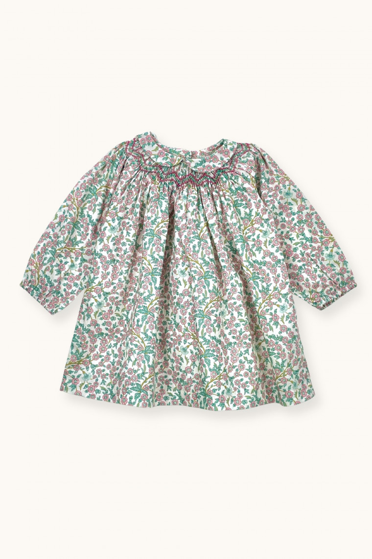 Robe Mélanie smockée en Liberty