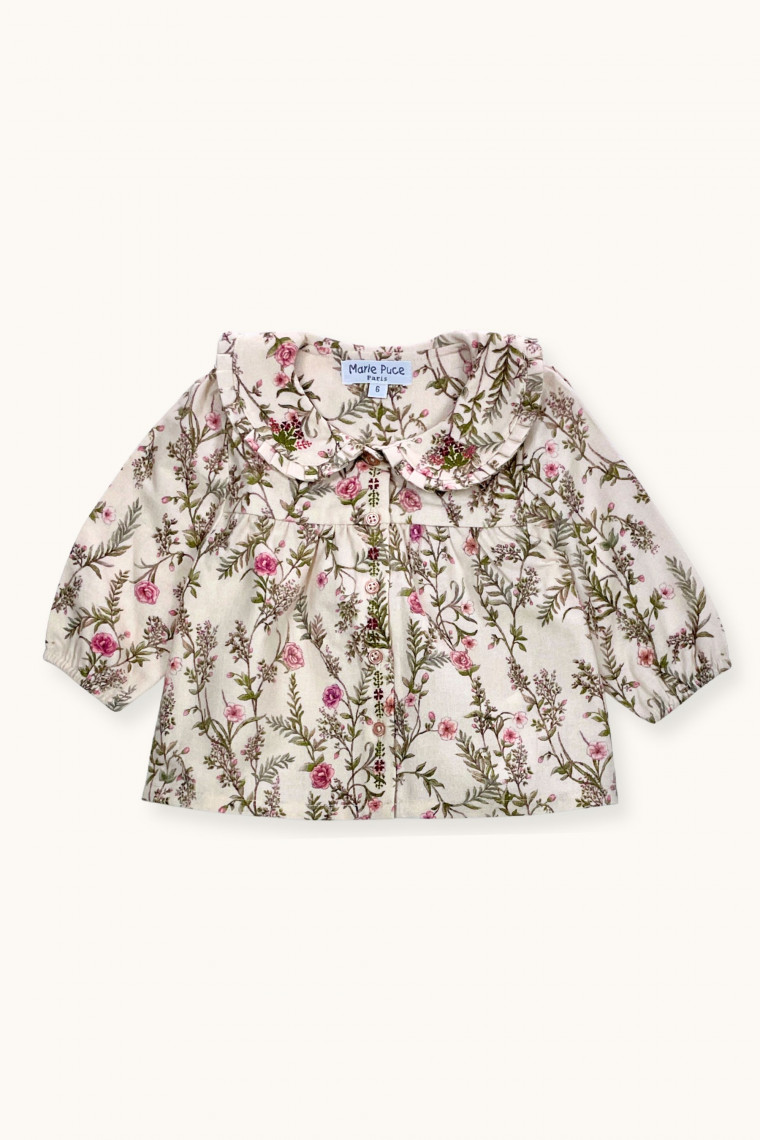 Pauli blouse embroidered in flannel