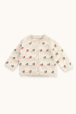 Bud roses baby cardigan