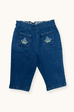 Bruges baby jeans with cross-stitch embroideries