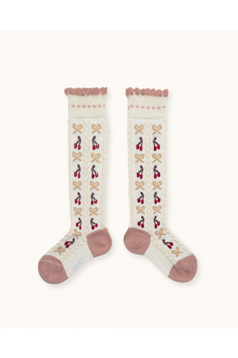 Chaussettes Collegien Cerise